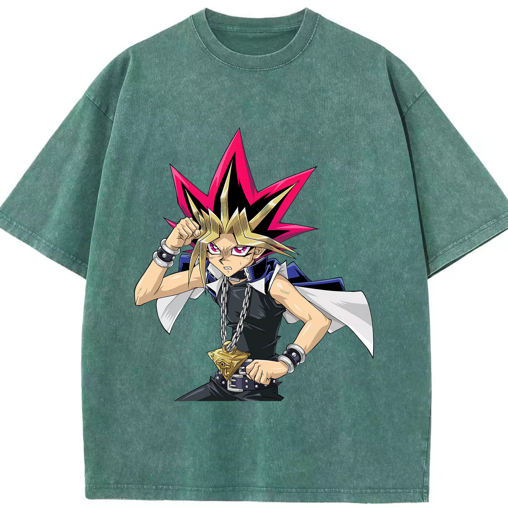 （画像用） 遊☆戯☆王 Yu-Gi-Oh! 綿100% ヴィンテージ風 半袖Tシャツ（フロントプリント）